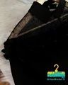 شومیز سرشانه تور شاین دار سلنا مشکی