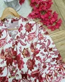 پیراهن ساحلی زنانه پردیس زرشکی طرح گلبرگ