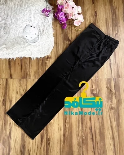شلوار بگ ساتن مشکی