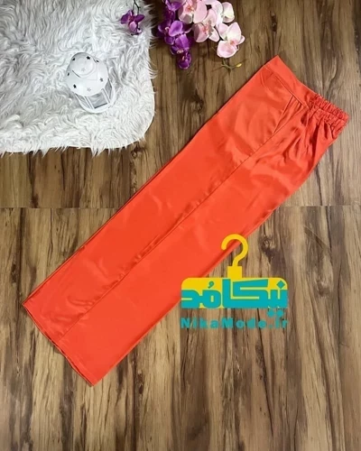 شلوار بگ ساتن نارنجی