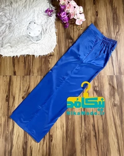 شلوار بگ ساتن کاربنی