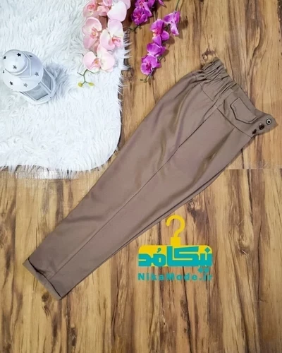 شلوار زنانه مام فیت خاکی
