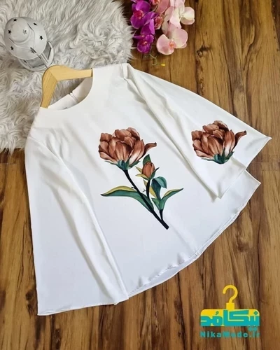 شومیز جلو بسته رز شکلاتی