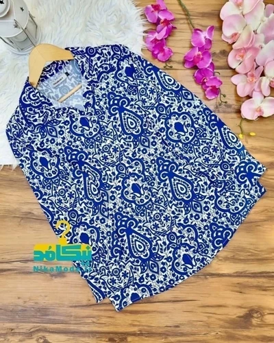 شومیز جلو دکمه سرمه کاربنی سایز-3-تخفیفی