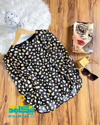 شومیز روناک طلایی توپی