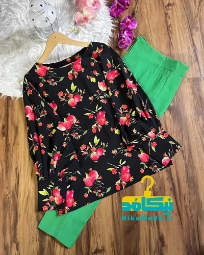 شومیز کیمونو بگ گل انار 